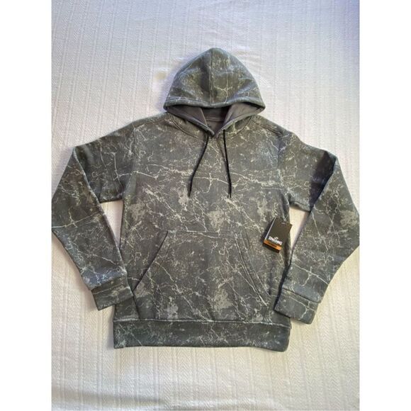 Spalding Men’s SMALL Marble Gray Print Fleece Pullover Hoodie - Picture 6 of 9